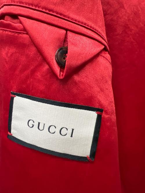 GUCCI（グッチ）GUCCI (グッチ) ジャケット ネイビー×レッド サイズ:４８の古着・服飾アイテム