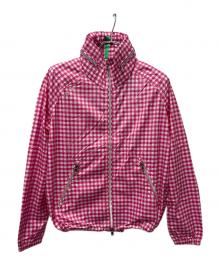 RLX RALPH LAUREN（アールエルエックスラルフローレン）の古着「ジップジャケット」｜ピンク×ホワイト