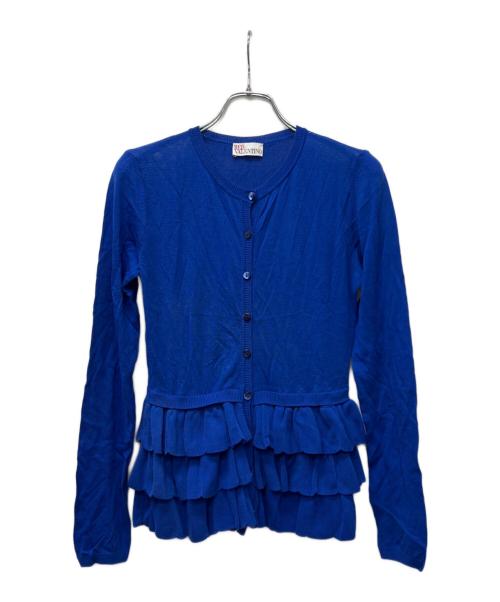 RED VALENTINO（レッドヴァレンティノ）RED VALENTINO (レッドヴァレンティノ) ニットカーディガン ブルー サイズ:Ｓの古着・服飾アイテム