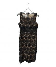 VALENTINO（ヴァレンティノ）の古着「ノースリーブレースワンピース」｜ブラック