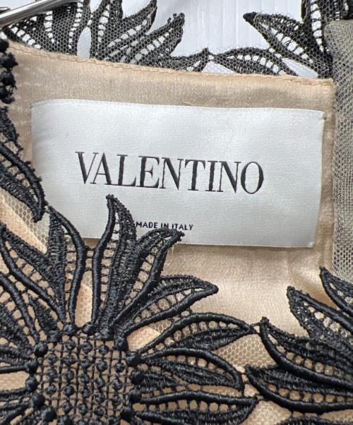 VALENTINO（ヴァレンティノ）VALENTINO (ヴァレンティノ) ノースリーブレースワンピース ブラック サイズ:４の古着・服飾アイテム