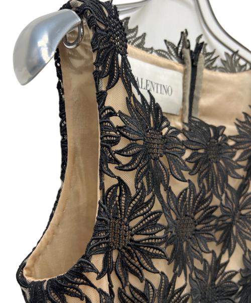 VALENTINO（ヴァレンティノ）VALENTINO (ヴァレンティノ) ノースリーブレースワンピース ブラック サイズ:４の古着・服飾アイテム