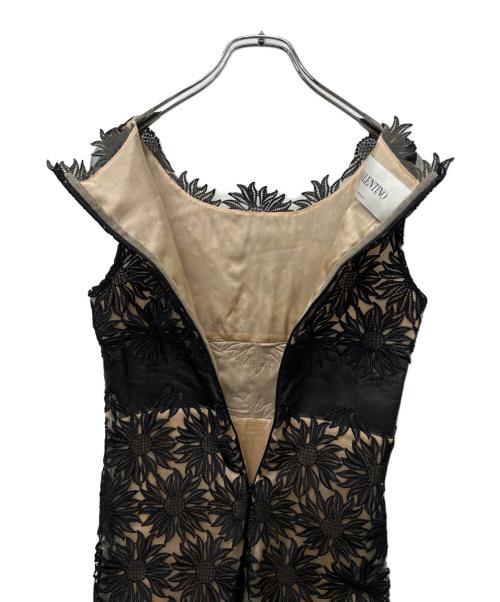 VALENTINO（ヴァレンティノ）VALENTINO (ヴァレンティノ) ノースリーブレースワンピース ブラック サイズ:４の古着・服飾アイテム