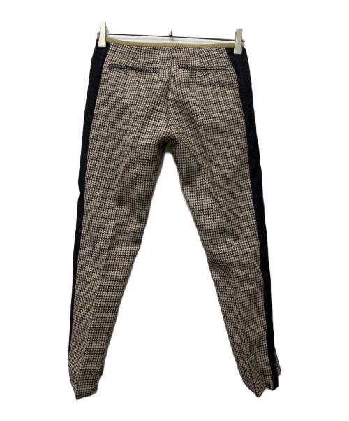 CELINE（セリーヌ）CELINE (セリーヌ) ツイード切替パンツ ベージュ×ブラック サイズ:３４の古着・服飾アイテム