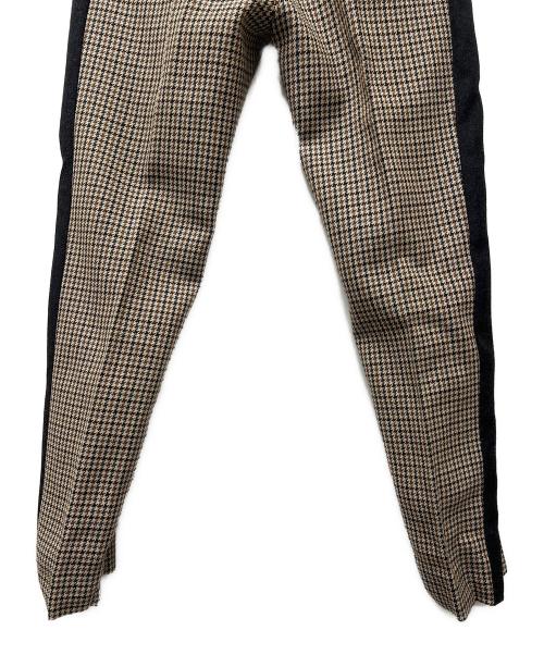 CELINE（セリーヌ）CELINE (セリーヌ) ツイード切替パンツ ベージュ×ブラック サイズ:３４の古着・服飾アイテム