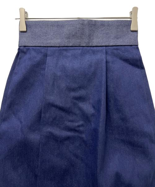 MIU MIU（ミュウミュウ）MIU MIU (ミュウミュウ) ミディスカート ブルー サイズ:３６の古着・服飾アイテム