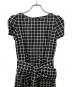 PRADA (プラダ) 半袖ワンピース ブラック×ホワイト サイズ:３６：12000円