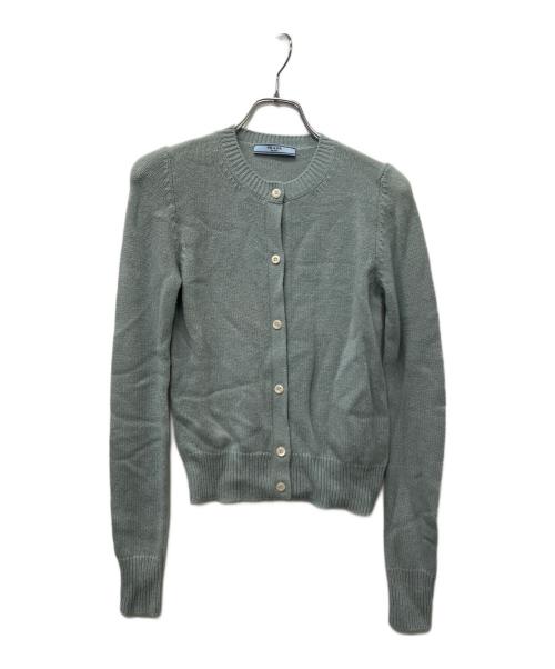 PRADA（プラダ）PRADA (プラダ) ニットカーディガン スカイブルー サイズ:38の古着・服飾アイテム