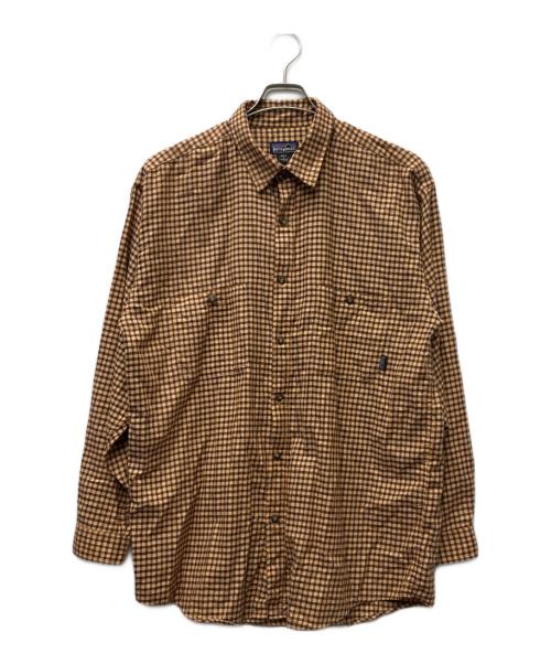 Patagonia（パタゴニア）Patagonia (パタゴニア) L/S Pima Cotton Shirt ブラウン サイズ:Ｌの古着・服飾アイテム