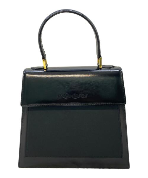 Yves Saint Laurent（イヴサンローラン）Yves Saint Laurent (イヴサンローラン) エナメルハンドバッグ ブラックの古着・服飾アイテム