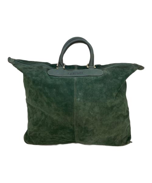 FENDI（フェンディ）FENDI (フェンディ) スエードバッグ グリーンの古着・服飾アイテム