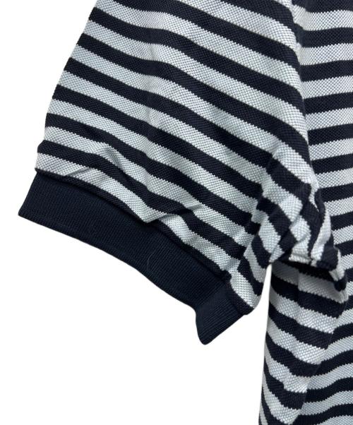 PRADA（プラダ）PRADA (プラダ) 半袖ポロシャツ ブルー×ネイビー サイズ:Ｌの古着・服飾アイテム