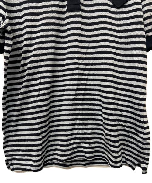 PRADA（プラダ）PRADA (プラダ) 半袖ポロシャツ ブルー×ネイビー サイズ:Ｌの古着・服飾アイテム