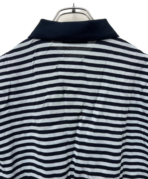 PRADA（プラダ）PRADA (プラダ) 半袖ポロシャツ ブルー×ネイビー サイズ:Ｌの古着・服飾アイテム