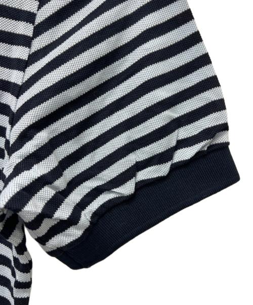 PRADA（プラダ）PRADA (プラダ) 半袖ポロシャツ ブルー×ネイビー サイズ:Ｌの古着・服飾アイテム