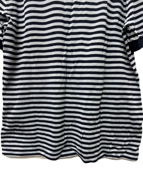 PRADA（プラダ）PRADA (プラダ) 半袖ポロシャツ ブルー×ネイビー サイズ:Ｌの古着・服飾アイテム
