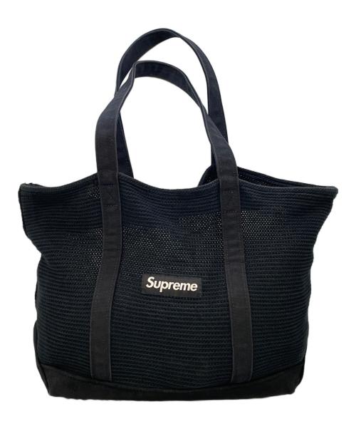 SUPREME（シュプリーム）SUPREME (シュプリーム) ロゴトートバッグ ブラックの古着・服飾アイテム