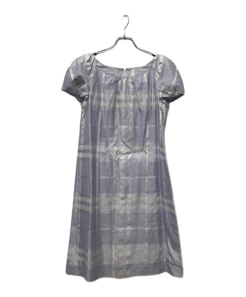 BURBERRY LONDON（バーバリーロンドン）BURBERRY LONDON (バーバリーロンドン) 半袖ワンピース ラベンダー サイズ:４０の古着・服飾アイテム