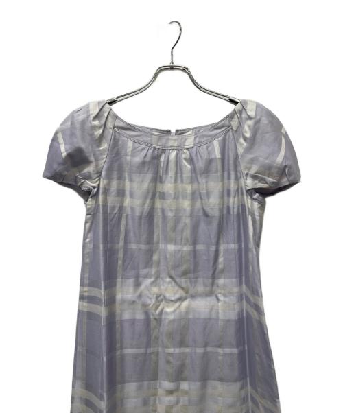BURBERRY LONDON（バーバリーロンドン）BURBERRY LONDON (バーバリーロンドン) 半袖ワンピース ラベンダー サイズ:４０の古着・服飾アイテム