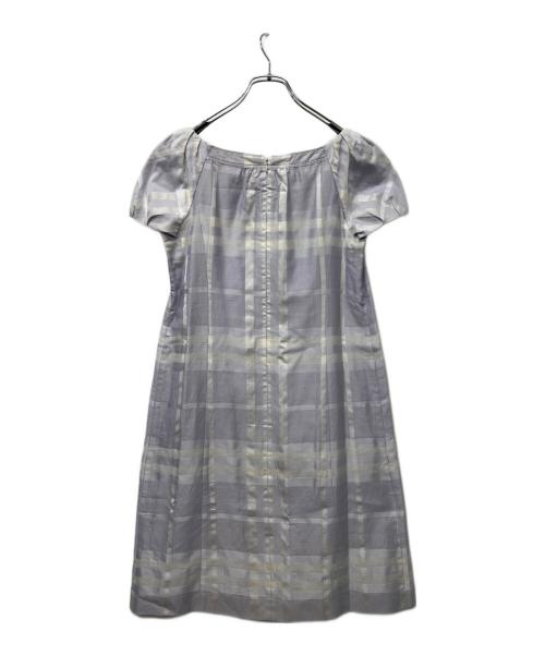 BURBERRY LONDON（バーバリーロンドン）BURBERRY LONDON (バーバリーロンドン) 半袖ワンピース ラベンダー サイズ:４０の古着・服飾アイテム