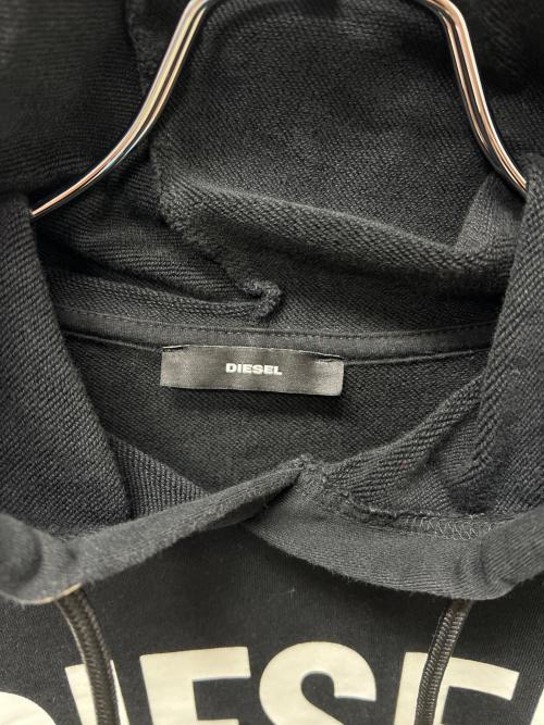 DIESEL（ディーゼル）DIESEL (ディーゼル) スウェットパーカーワンピース ブラック サイズ:ＸＳの古着・服飾アイテム