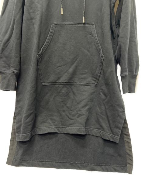 DIESEL（ディーゼル）DIESEL (ディーゼル) スウェットパーカーワンピース ブラック サイズ:ＸＳの古着・服飾アイテム