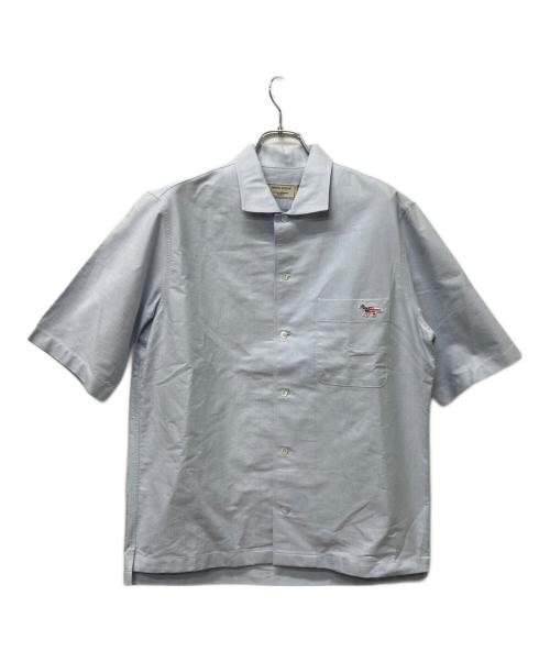 maison kitsune（メゾンキツネ）maison kitsune (メゾンキツネ) 半袖シャツ スカイブルー サイズ:３９の古着・服飾アイテム