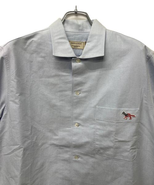 maison kitsune（メゾンキツネ）maison kitsune (メゾンキツネ) 半袖シャツ スカイブルー サイズ:３９の古着・服飾アイテム