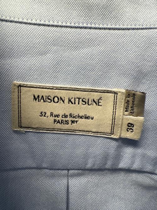 maison kitsune（メゾンキツネ）maison kitsune (メゾンキツネ) 半袖シャツ スカイブルー サイズ:３９の古着・服飾アイテム