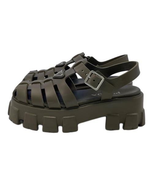 PRADA（プラダ）PRADA (プラダ) モノリスラバー オリーブ サイズ:SIZE 38の古着・服飾アイテム