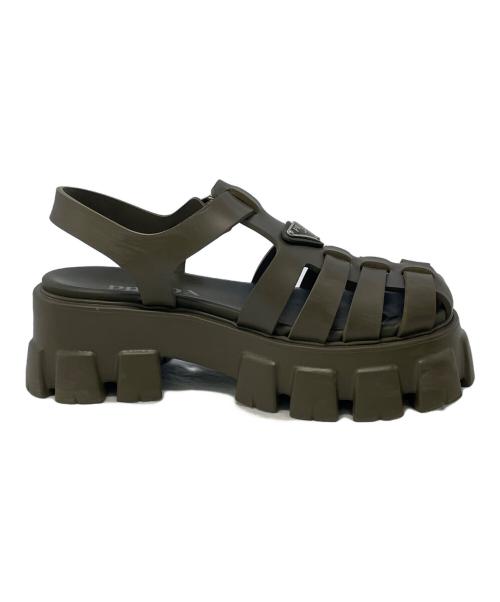 PRADA（プラダ）PRADA (プラダ) モノリスラバー オリーブ サイズ:SIZE 38の古着・服飾アイテム