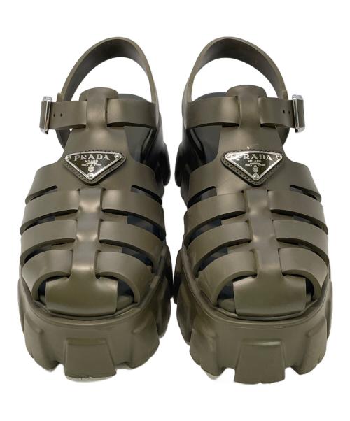 PRADA（プラダ）PRADA (プラダ) モノリスラバー オリーブ サイズ:SIZE 38の古着・服飾アイテム