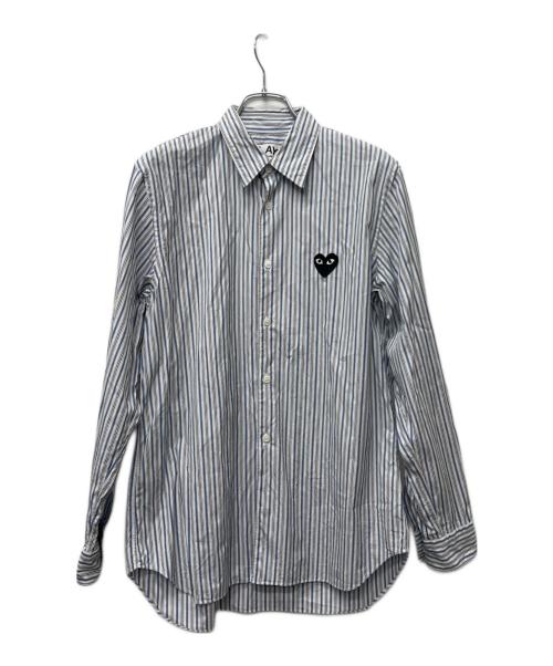 PLAY COMME des GARCONS（プレイコムデギャルソン）PLAY COMME des GARCONS (プレイコムデギャルソン) 長袖シャツ ブルー サイズ:Ｓの古着・服飾アイテム