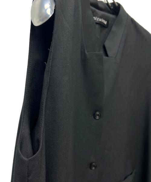 mizuiro-ind（ミズイロインド）mizuiro-ind (ミズイロインド) スタンドカラーフレアジレ ブラック サイズ:記載なしの古着・服飾アイテム