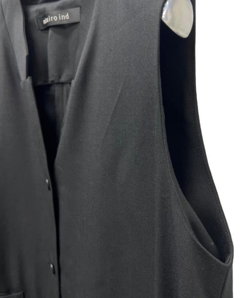 mizuiro-ind（ミズイロインド）mizuiro-ind (ミズイロインド) スタンドカラーフレアジレ ブラック サイズ:記載なしの古着・服飾アイテム