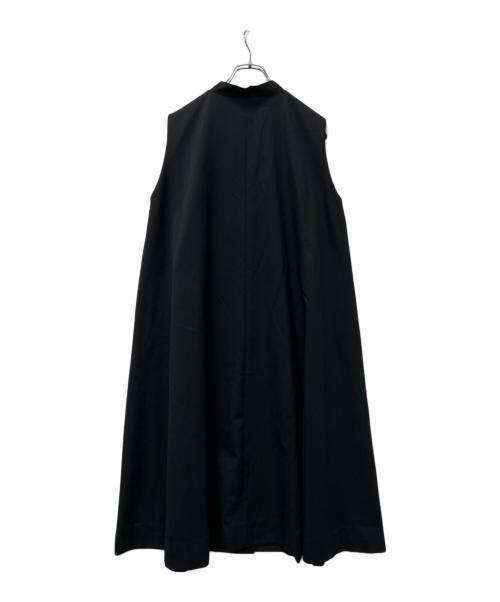 mizuiro-ind（ミズイロインド）mizuiro-ind (ミズイロインド) スタンドカラーフレアジレ ブラック サイズ:記載なしの古着・服飾アイテム