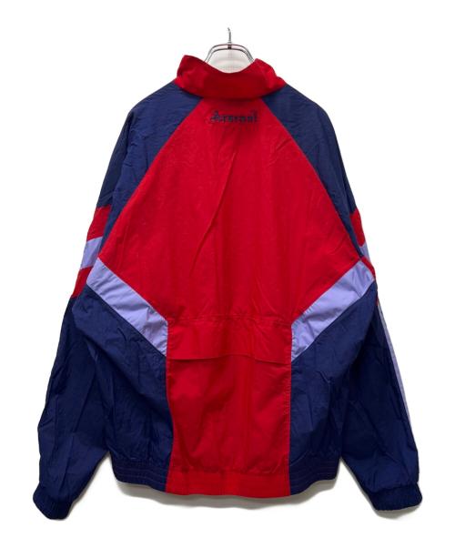 adidas（アディダス）adidas (アディダス) ナイロンジャケット レッド×ブルー サイズ:2XLの古着・服飾アイテム