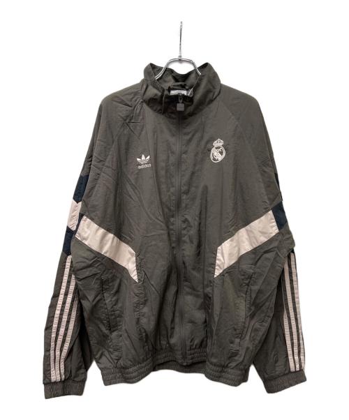adidas（アディダス）adidas (アディダス) レアル・マドリード オリジナルス トラックトップ グレー サイズ:2XLの古着・服飾アイテム