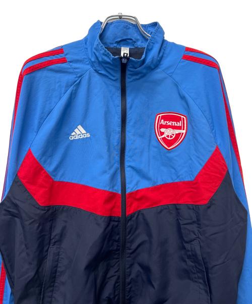adidas（アディダス）adidas (アディダス) ナイロンジャケット ブルー×レッド サイズ:ＸＬの古着・服飾アイテム
