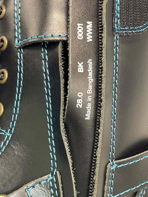WILD WING（ワイルドウィング）WILD WING (ワイルドウィング) 厚底ブーツ ブラック×ブルー サイズ:28.0の古着・服飾アイテム