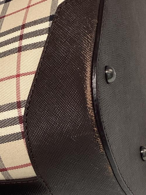 BURBERRY（バーバリー）BURBERRY (バーバリー) ワンショルダーバッグ ベージュ×ブラウンの古着・服飾アイテム