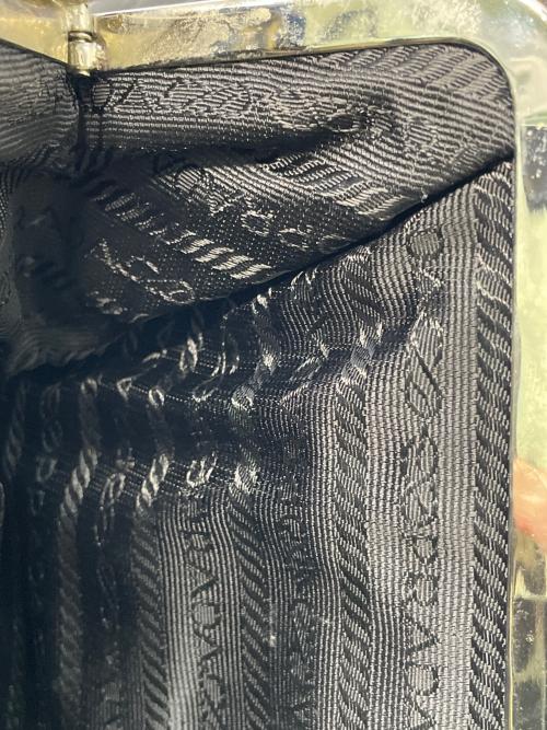 PRADA（プラダ）PRADA (プラダ) がま口 プラチェーンショルダーバッグ ブラックの古着・服飾アイテム