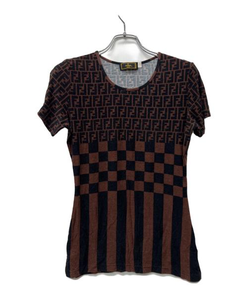 FENDI（フェンディ）FENDI (フェンディ) 半袖カットソー ブラウン サイズ:Ｌの古着・服飾アイテム