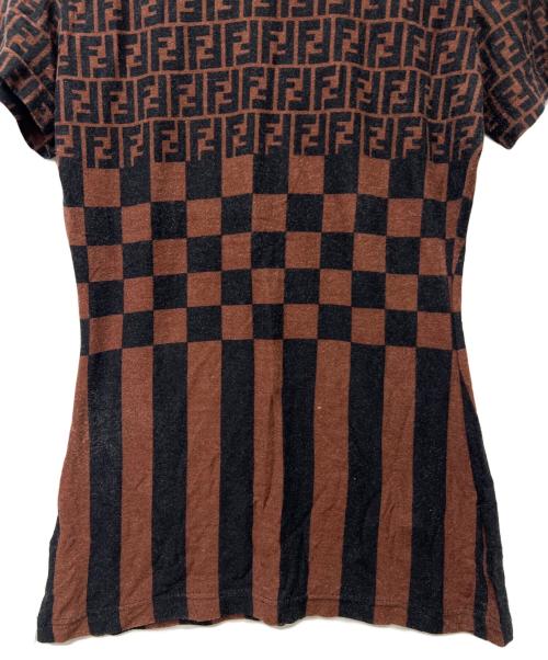 FENDI（フェンディ）FENDI (フェンディ) 半袖カットソー ブラウン サイズ:Ｌの古着・服飾アイテム