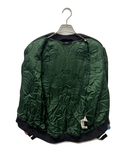 DIESEL（ディーゼル）DIESEL (ディーゼル) スカジャン ブラック×ピンク サイズ:Ｓの古着・服飾アイテム
