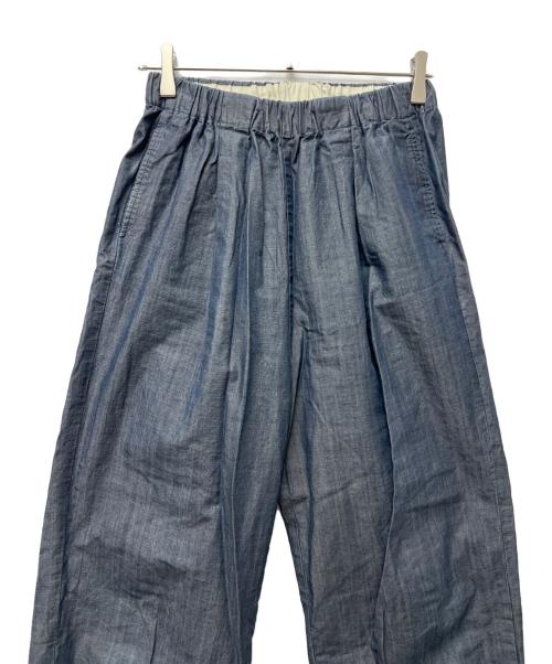 KAGURE（カグレ）KAGURE (カグレ) シャンブレーデニム イージー パンツ ブルー サイズ:FREEの古着・服飾アイテム