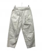 HUISハウス）の古着「先染めバフクロスワイドパンツ」｜ホワイト