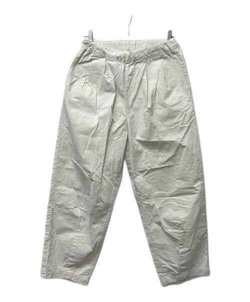 HUIS（ハウス）HUIS (ハウス) 先染めバフクロスワイドパンツ ホワイト サイズ:FREEの古着・服飾アイテム