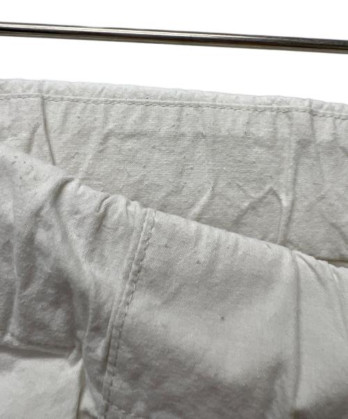 HUIS（ハウス）HUIS (ハウス) 先染めバフクロスワイドパンツ ホワイト サイズ:FREEの古着・服飾アイテム