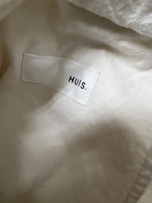 HUIS（ハウス）HUIS (ハウス) 先染めバフクロスワイドパンツ ホワイト サイズ:FREEの古着・服飾アイテム